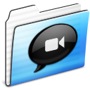 iChat Folder Stripe Icon 128x128 png